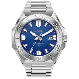 Egard Men's King Ocean Blue Dial Watch - WCH-5096-Q0M091